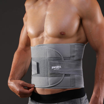 Adjustable Waist Support Belt – Breathable Polyester (Grey, S–XXL)