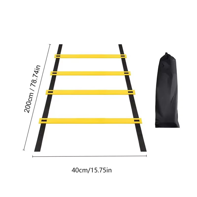 1 Set Portable Football Training Agility Ladder, Rope, Jump Grid