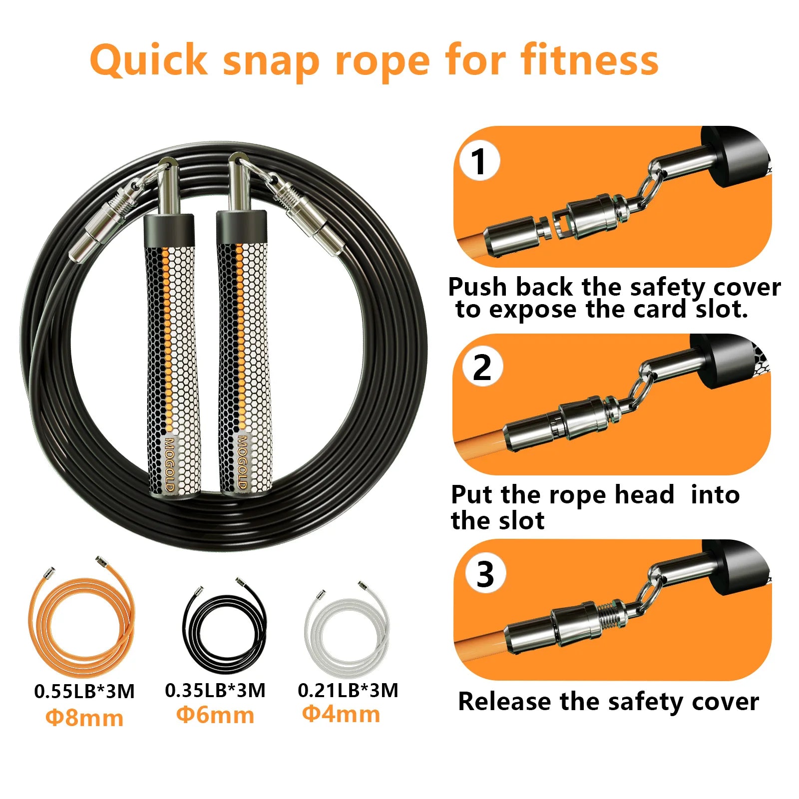 Jump Rope Fitness Workout Weighted Handle Crossfit Rope