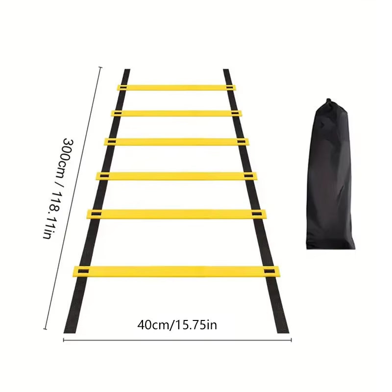 1 Set Portable Football Training Agility Ladder, Rope, Jump Grid