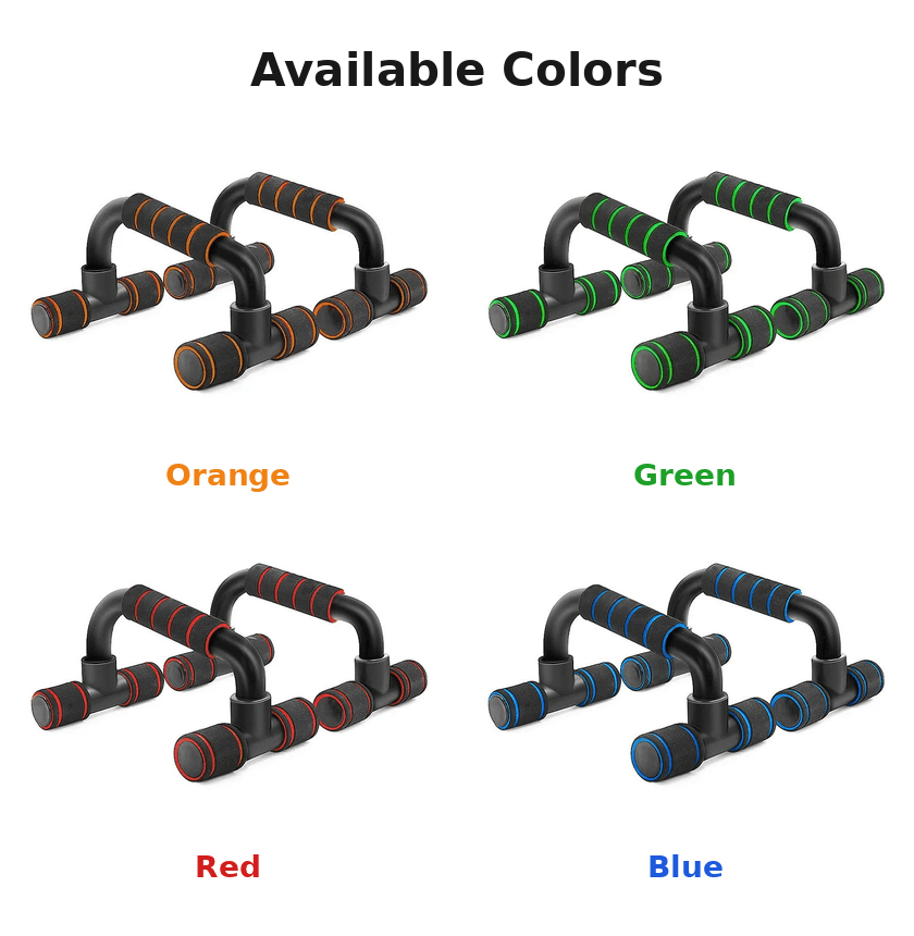 Push-Up Bars, Padded Steel U-Shaped Pair, view 1 of 7