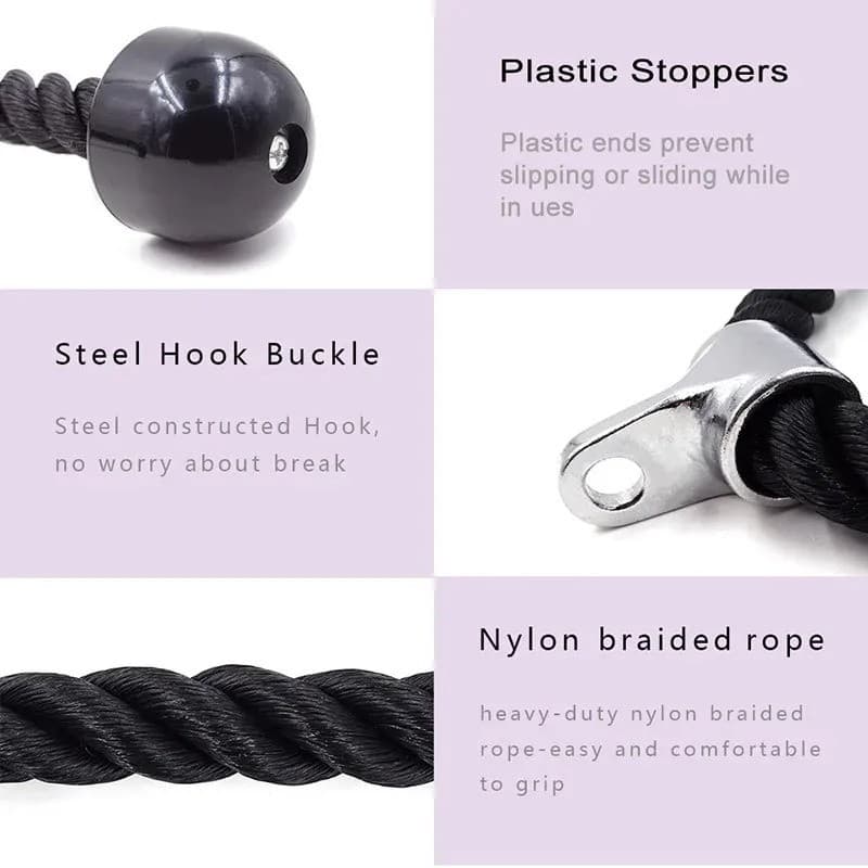 Double-Ended Tricep Rope for Cable Machine, view 4 of 6
