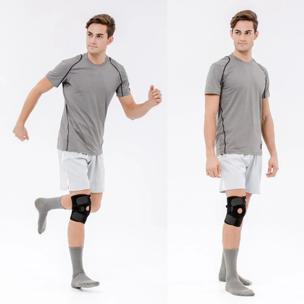 Adjustable Knee Brace with Side Stays, Black, view 4 of 4