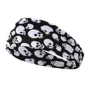 Skull Print Sports Headband, Wide Stretchy, view 3 of 4