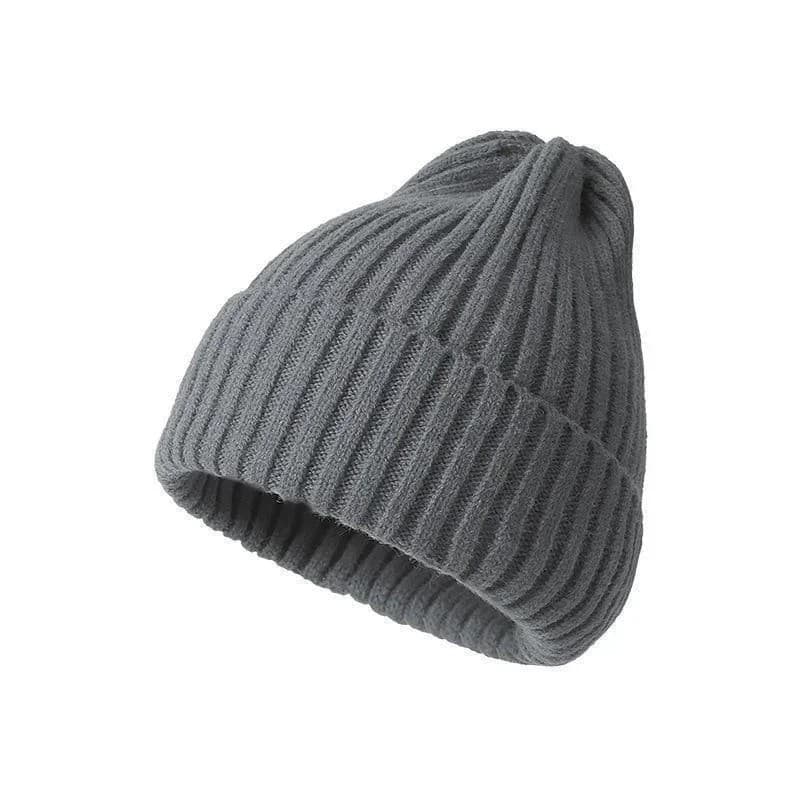 Ribbed Knit Beanie, Stretchy Unisex, view 3 of 4