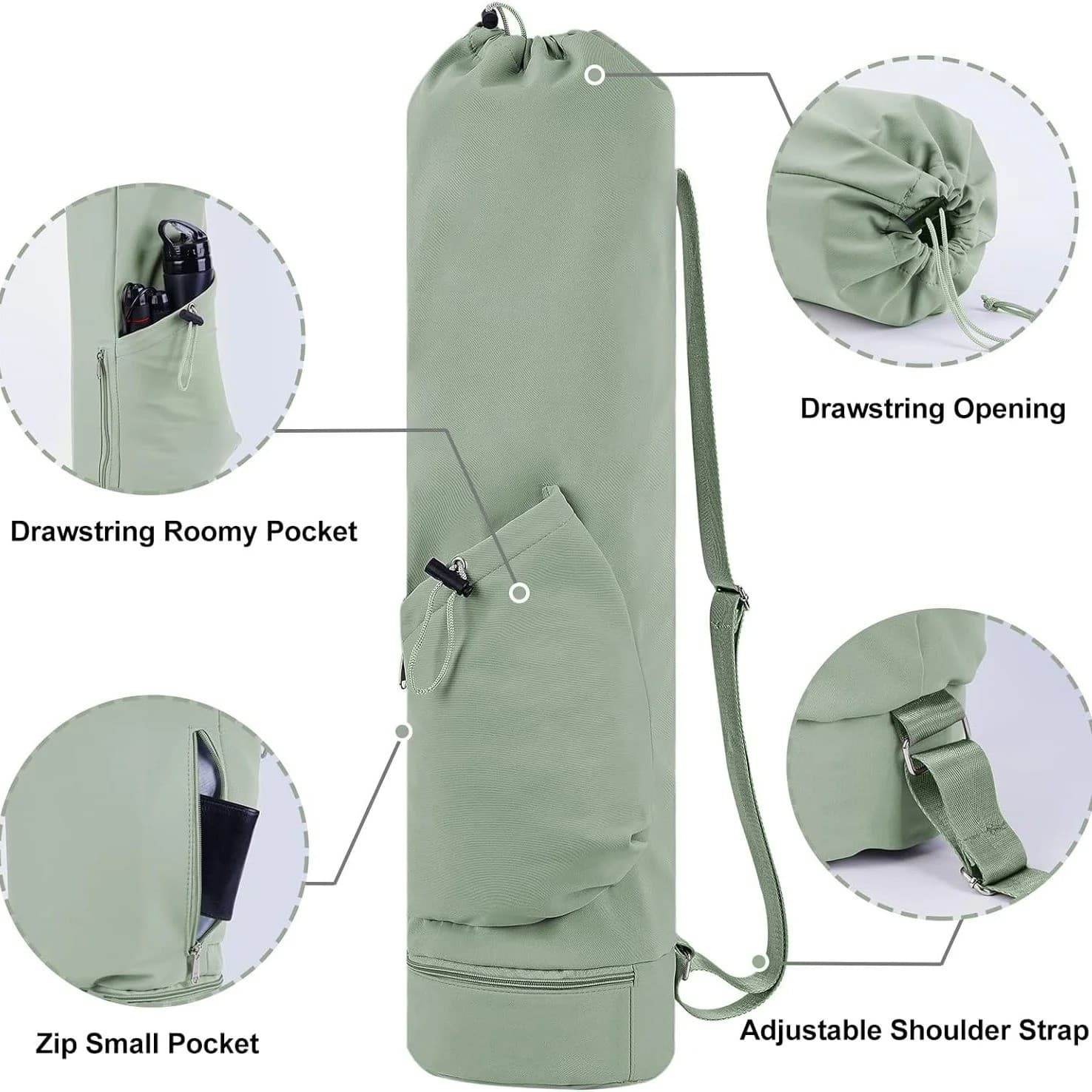 Yoga Mat Bag with Multiple Pockets, view 5 of 7