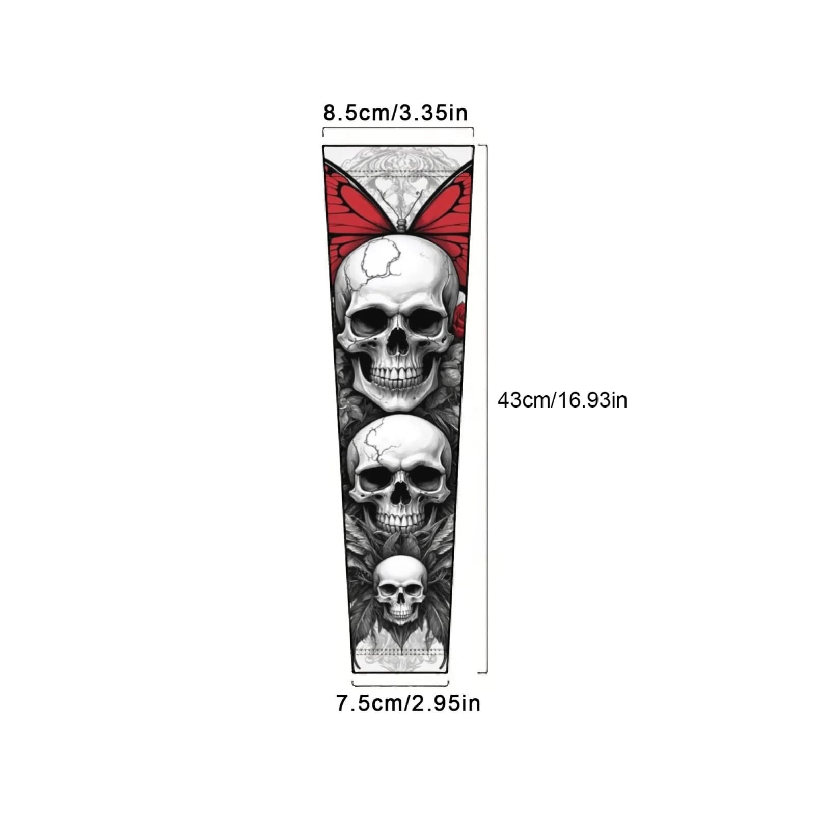Skull Rose Arm Sleeves, Cool-Touch Stretch, view 3 of 4