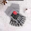 Skeleton Bone Five Toe Socks, Skull Print, view 5 of 8