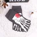 Skeleton Bone Five Toe Socks, Skull Print, view 6 of 8