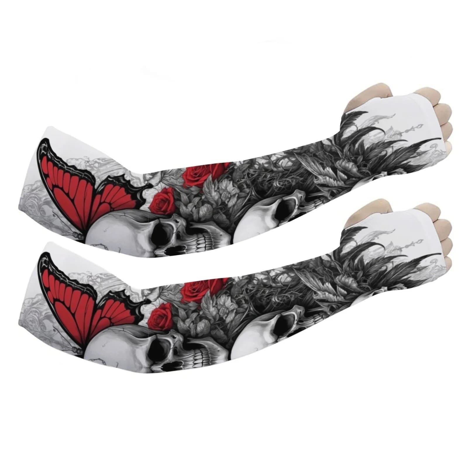 Skull Rose Arm Sleeves, Cool-Touch Stretch, view 1 of 4
