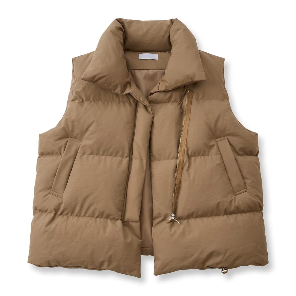 Quilted Puffer Vest - Stand Collar Layer for Pumpkin Spice Season