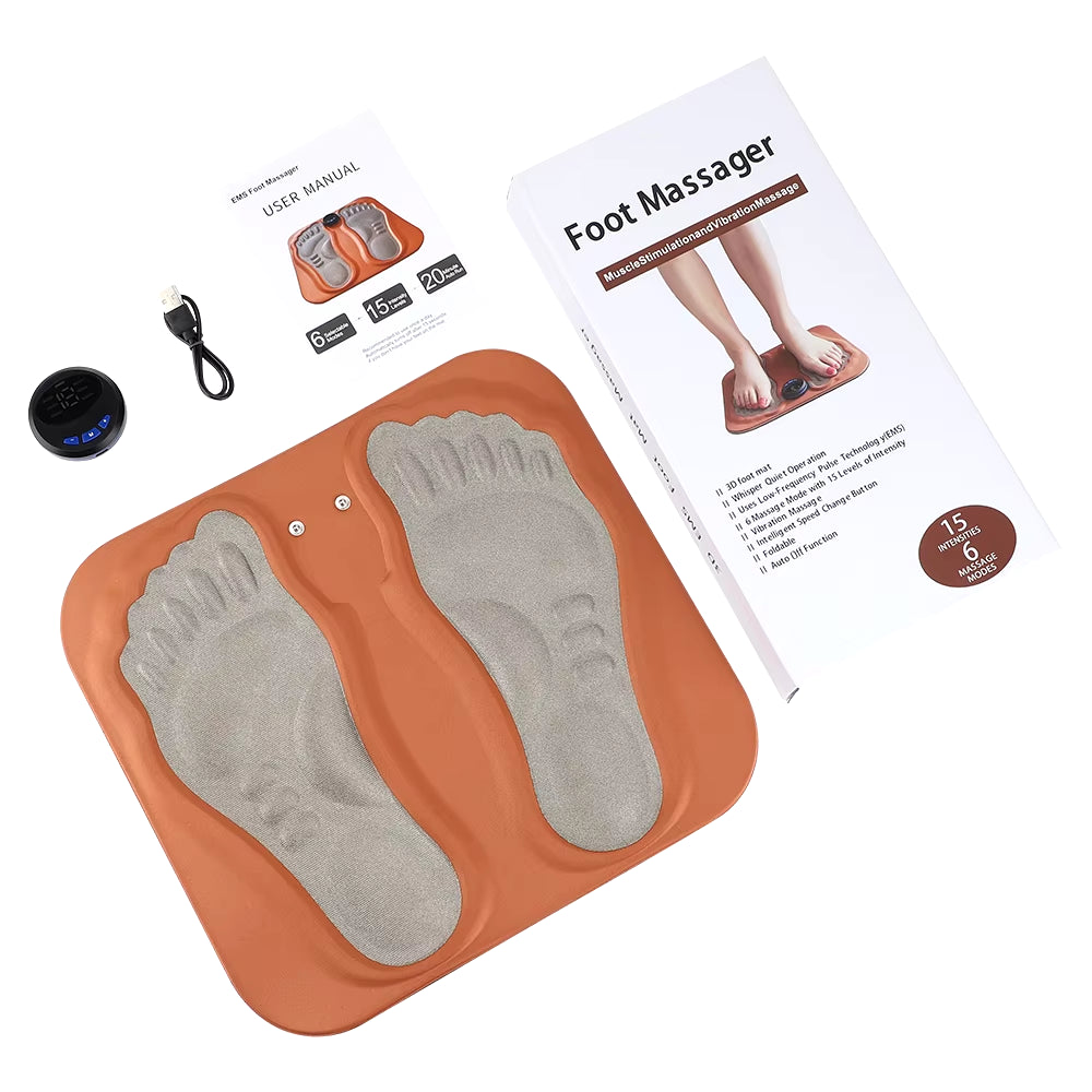 3D Smart Foot Massager Pad 6 Modes 15 Levels, Rechargeable