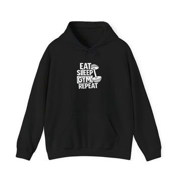 Gym Hoodie – "Eat Sleep Gym Repeat" Workout Hooded Sweatshirt