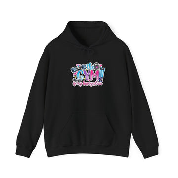 Gym! Stay Happy Hoodie — Cute Pastel Fitness Sweatshirt