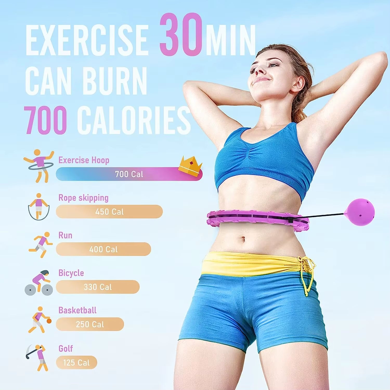 Smart Sport Hoop: Adjustable Weighted Exercise Hoop for Adults