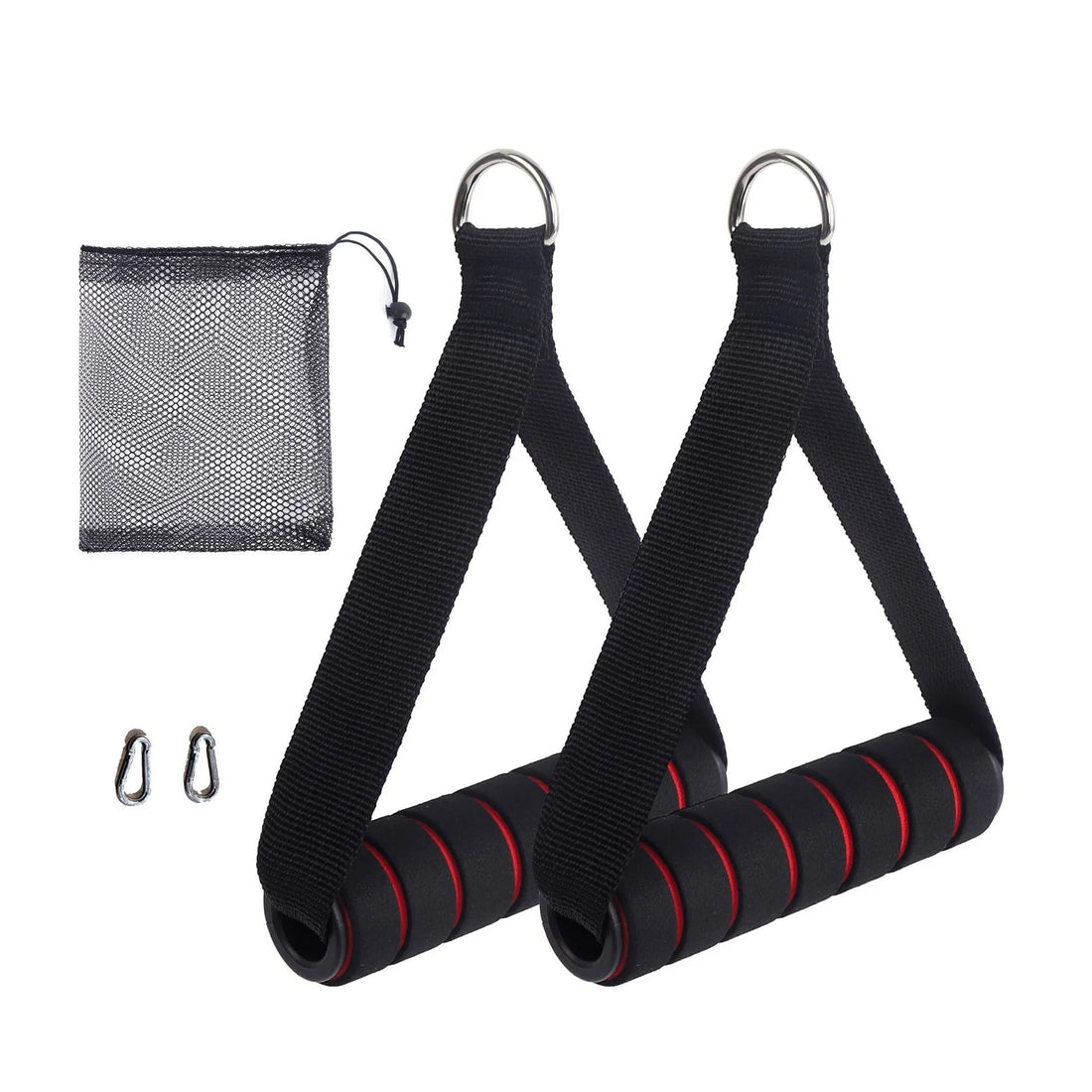 Heavy Duty D-Ring Gym Handles for Cable Machine & Bands