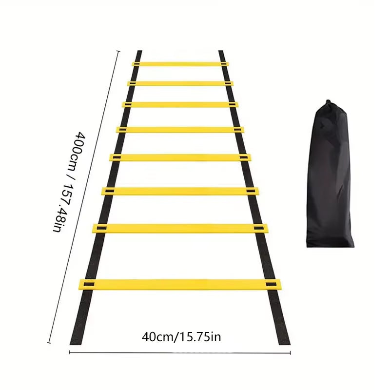1 Set Portable Football Training Agility Ladder, Rope, Jump Grid