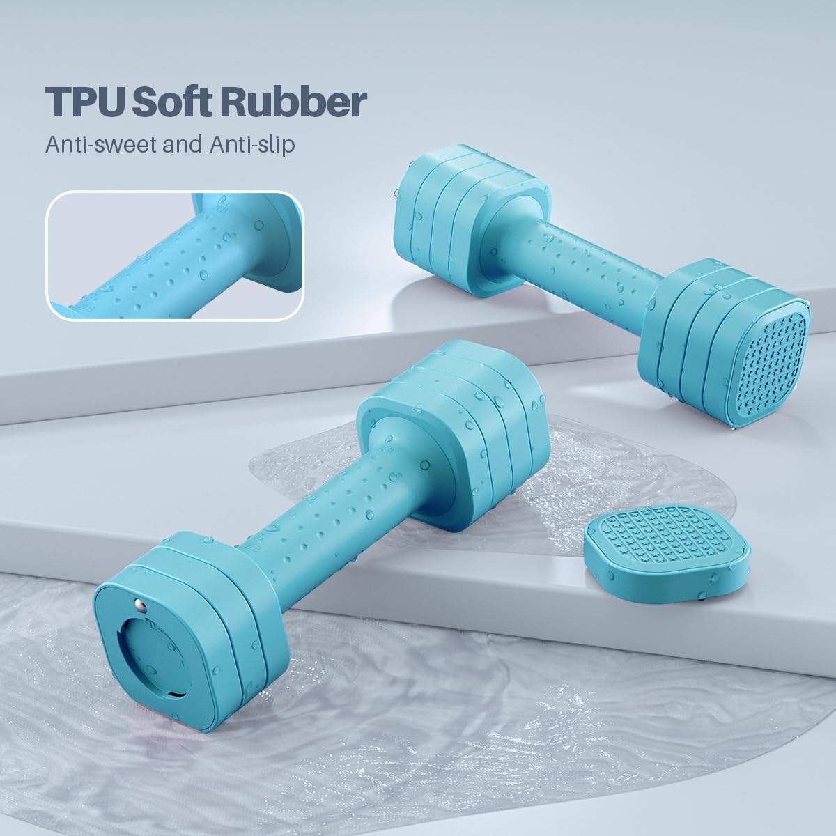 Adjustable Dumbbell Set of 2, 4 in 1 Free Weights Dumbbells Set for Women