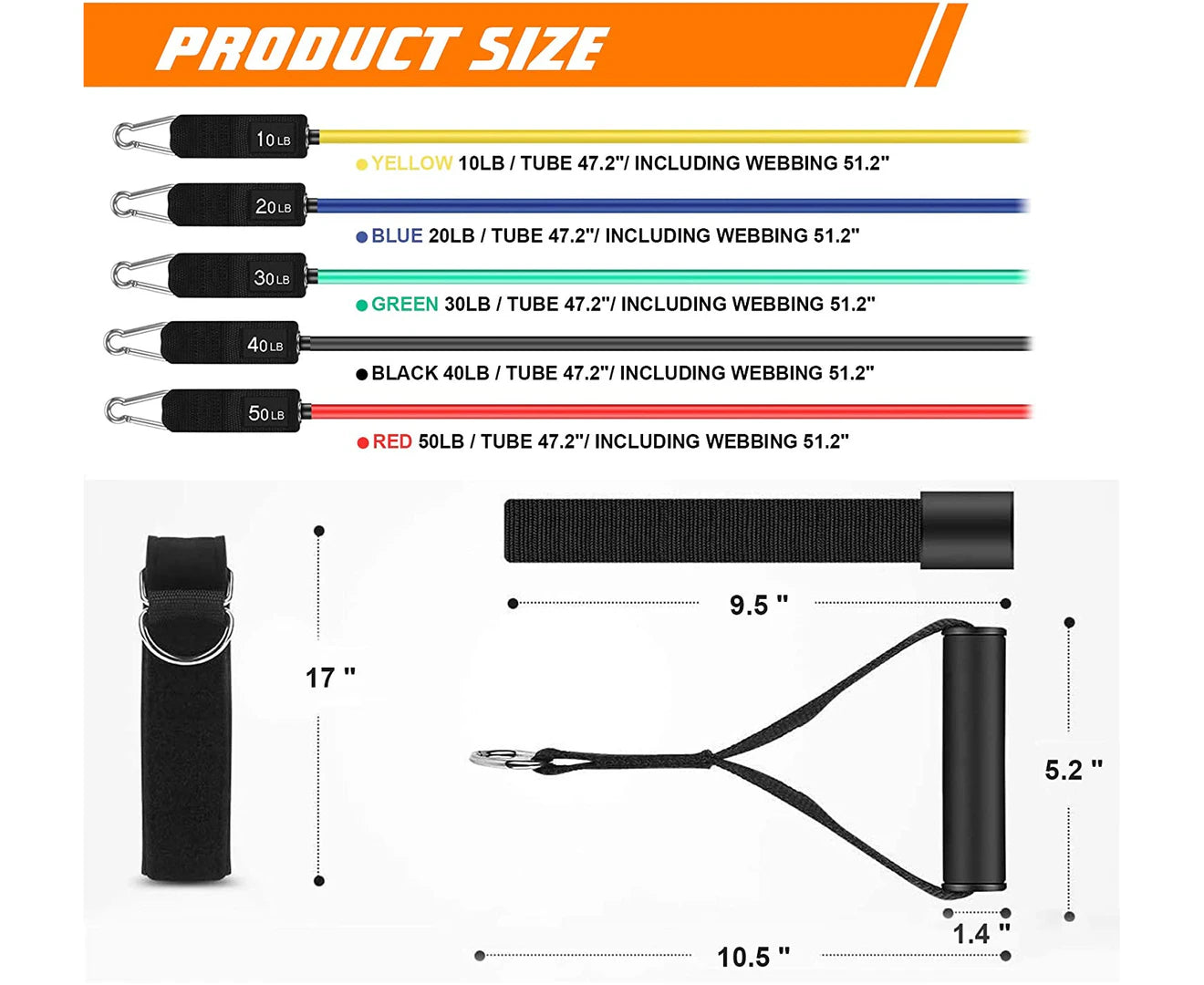 Workout Resistance Bands Set