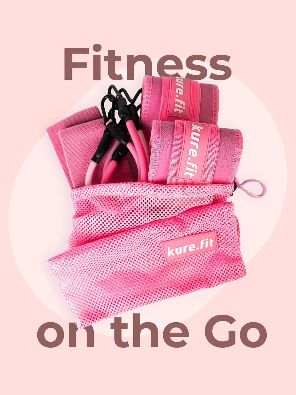 Ankle Resistance Bands with Cuffs | Pink Booty Band