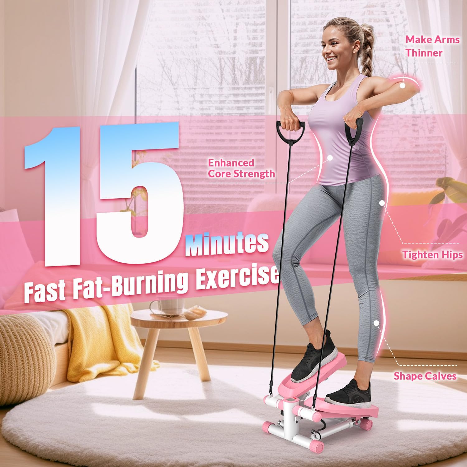 Steppers for Exercise at Home, Adjustable Resistance Stair Steppers