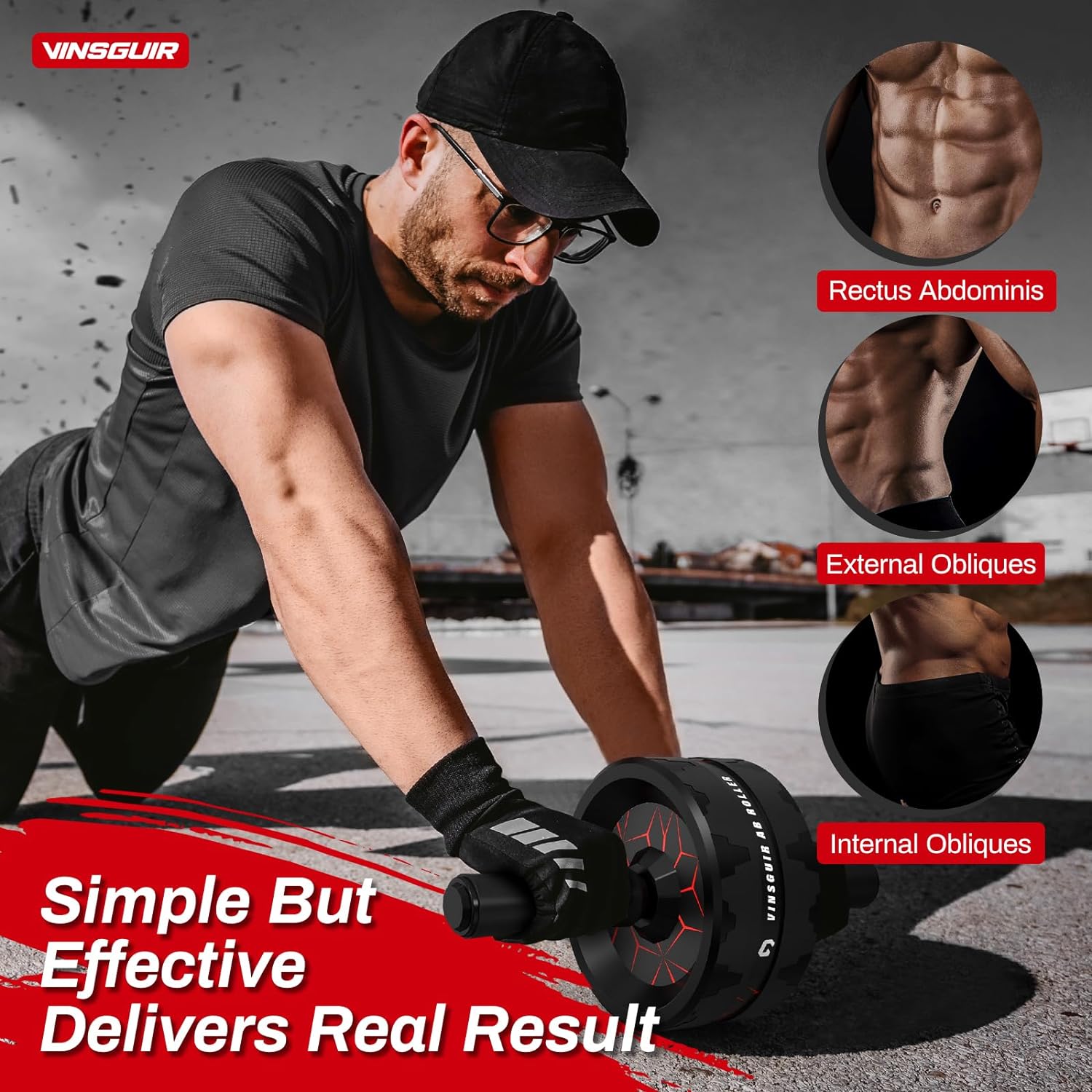 Ab Roller Wheel, Abs Workout Equipment for Abdominal & Core Strength Training