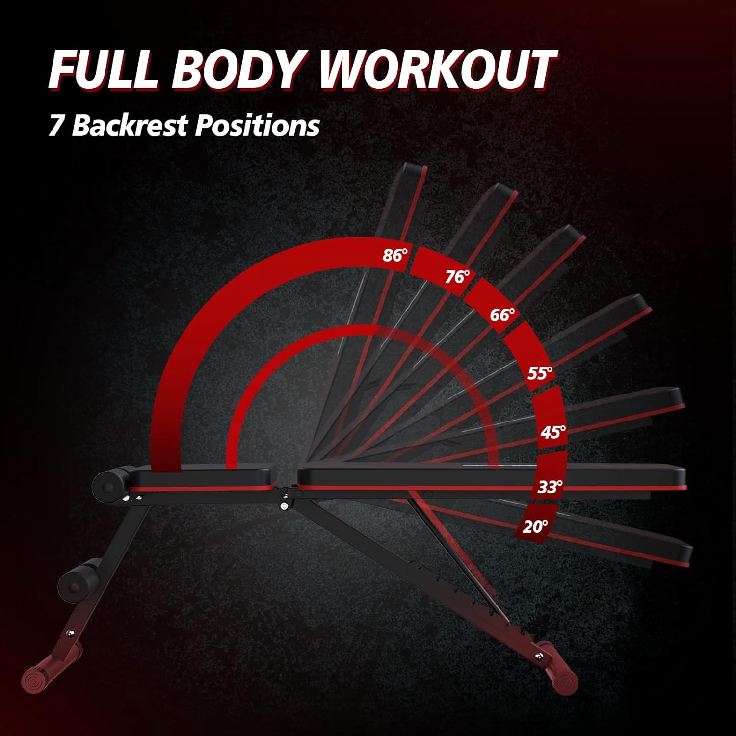 Weight Bench Press, Strength Training Adjustable Workout Benches