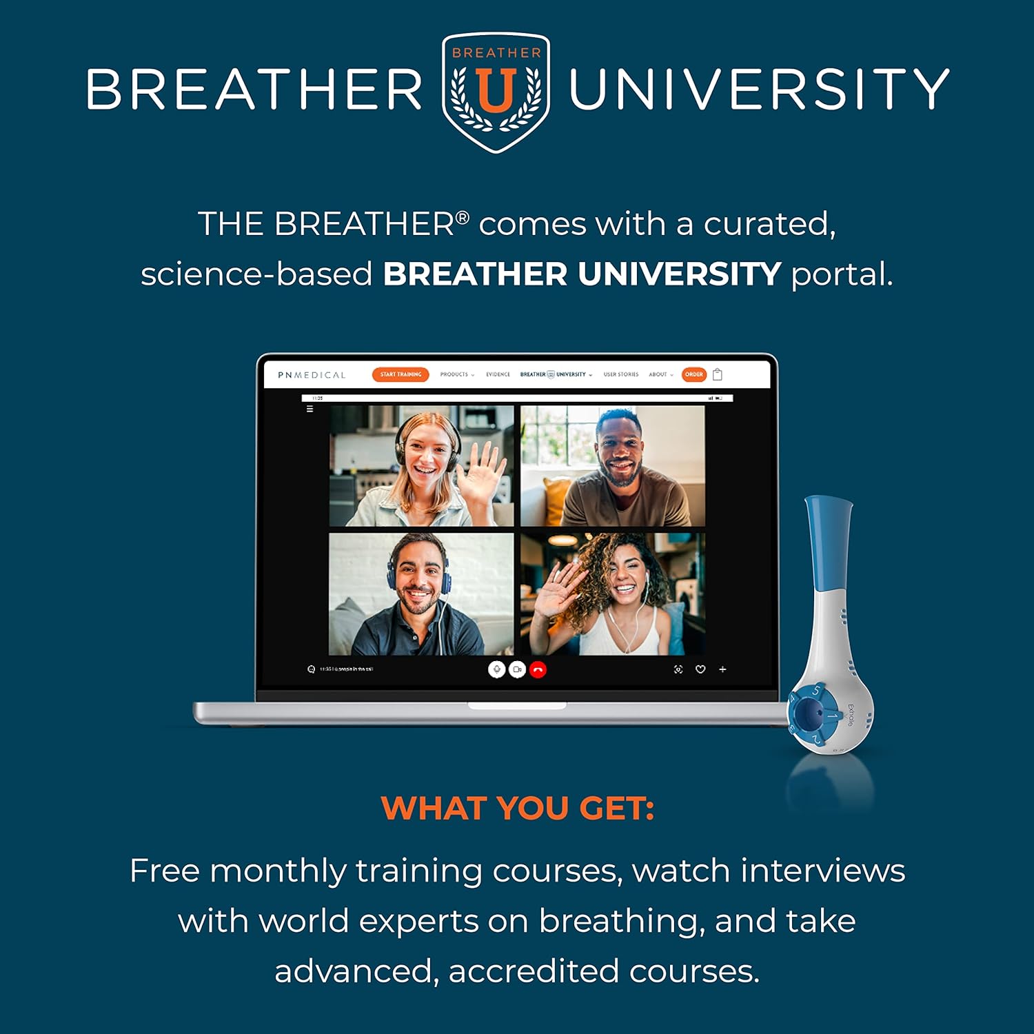 Natural Breathing Exerciser Trainer for Drug-Free Respiratory Therapy