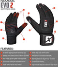 Weightlifting Gloves with Integrated Wrist Wrap Support