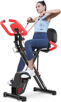 Folding Exercise Bike, Foldable Fitness Stationary Bike Machine