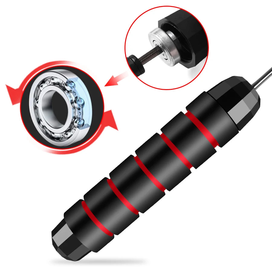 Adjustable Steel Wire Jump Rope for Speed, Fitness & Training