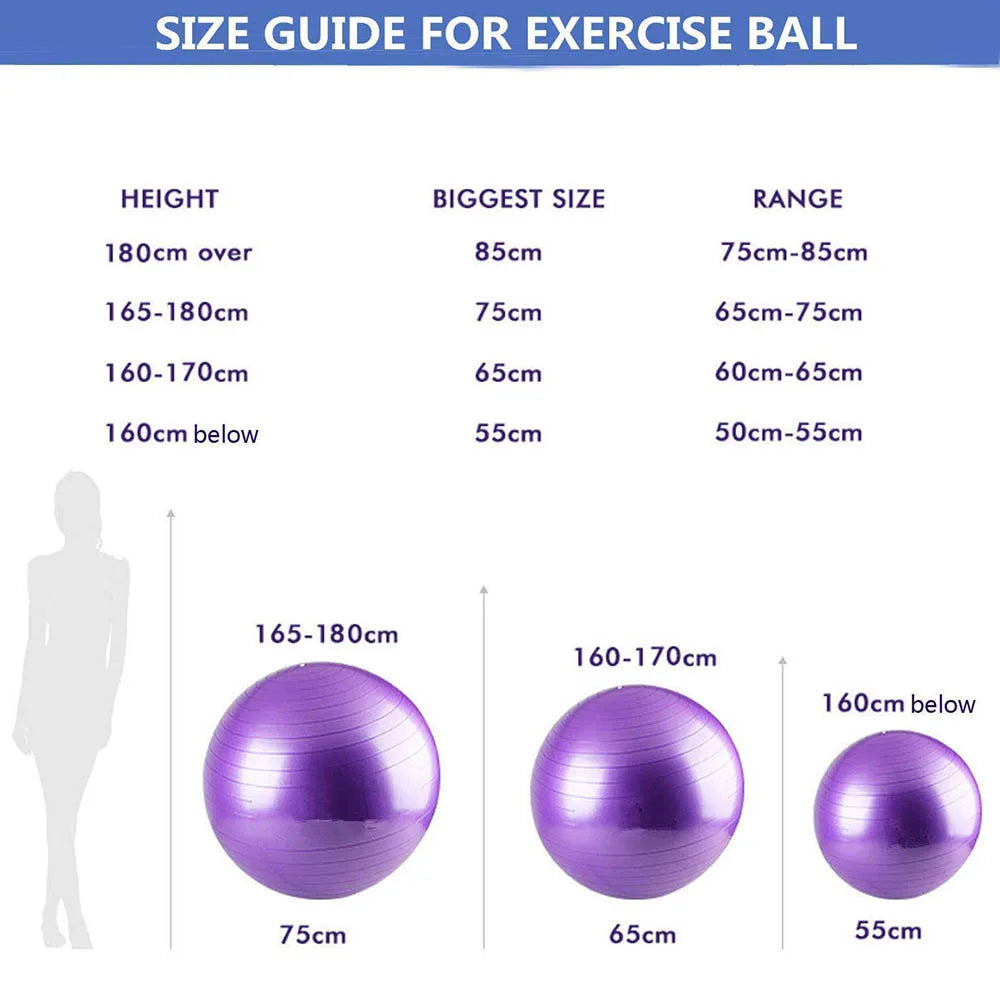 Sports Yoga Balls Balance Bola Pilates Fitness Ball with Pump