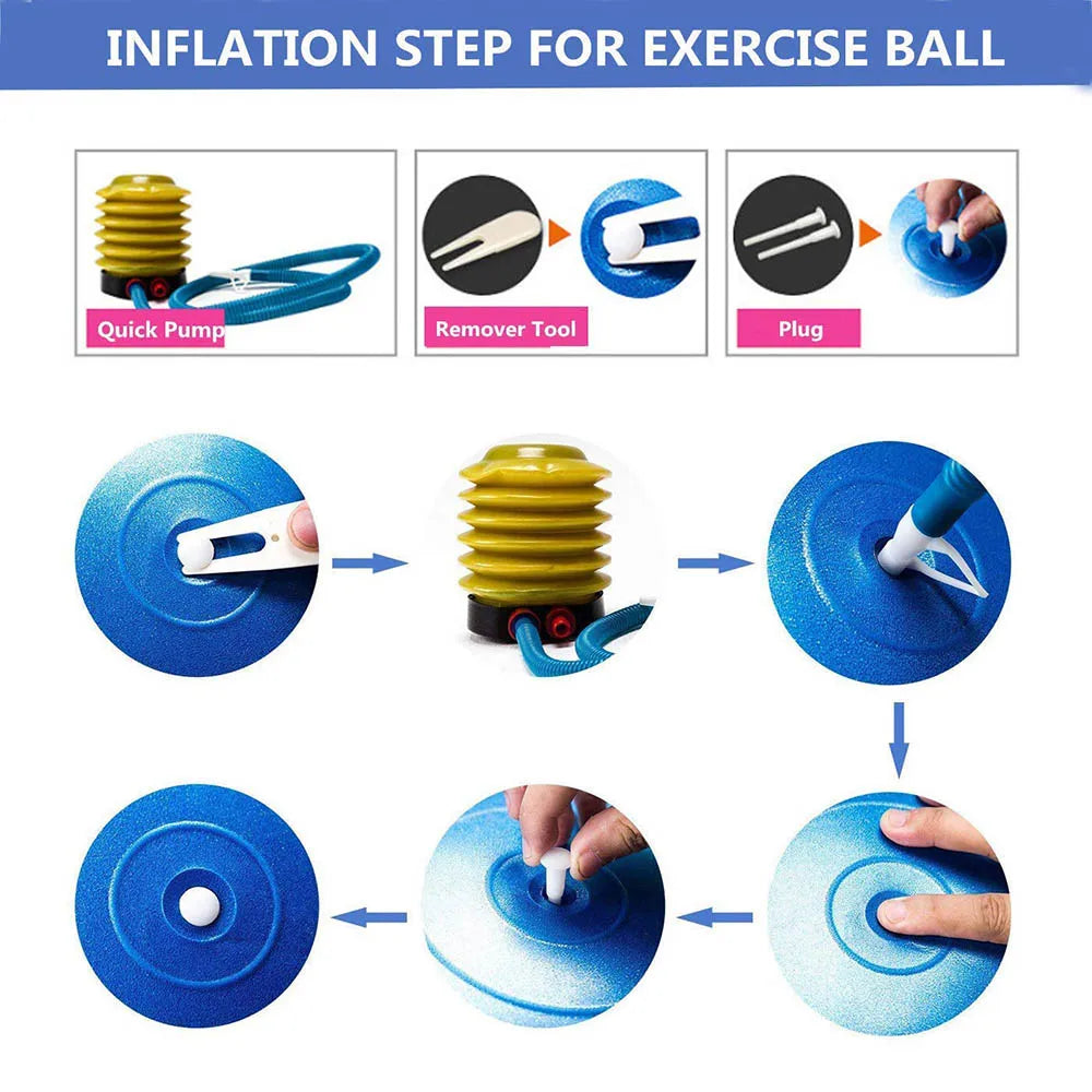 Sports Yoga Balls Balance Bola Pilates Fitness Ball with Pump