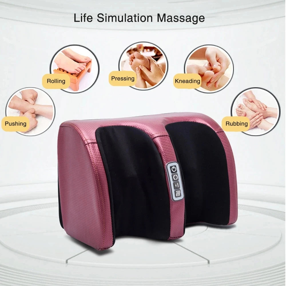 Electric Shiatsu Foot Massager Heated Roller for Calf Pain Relief