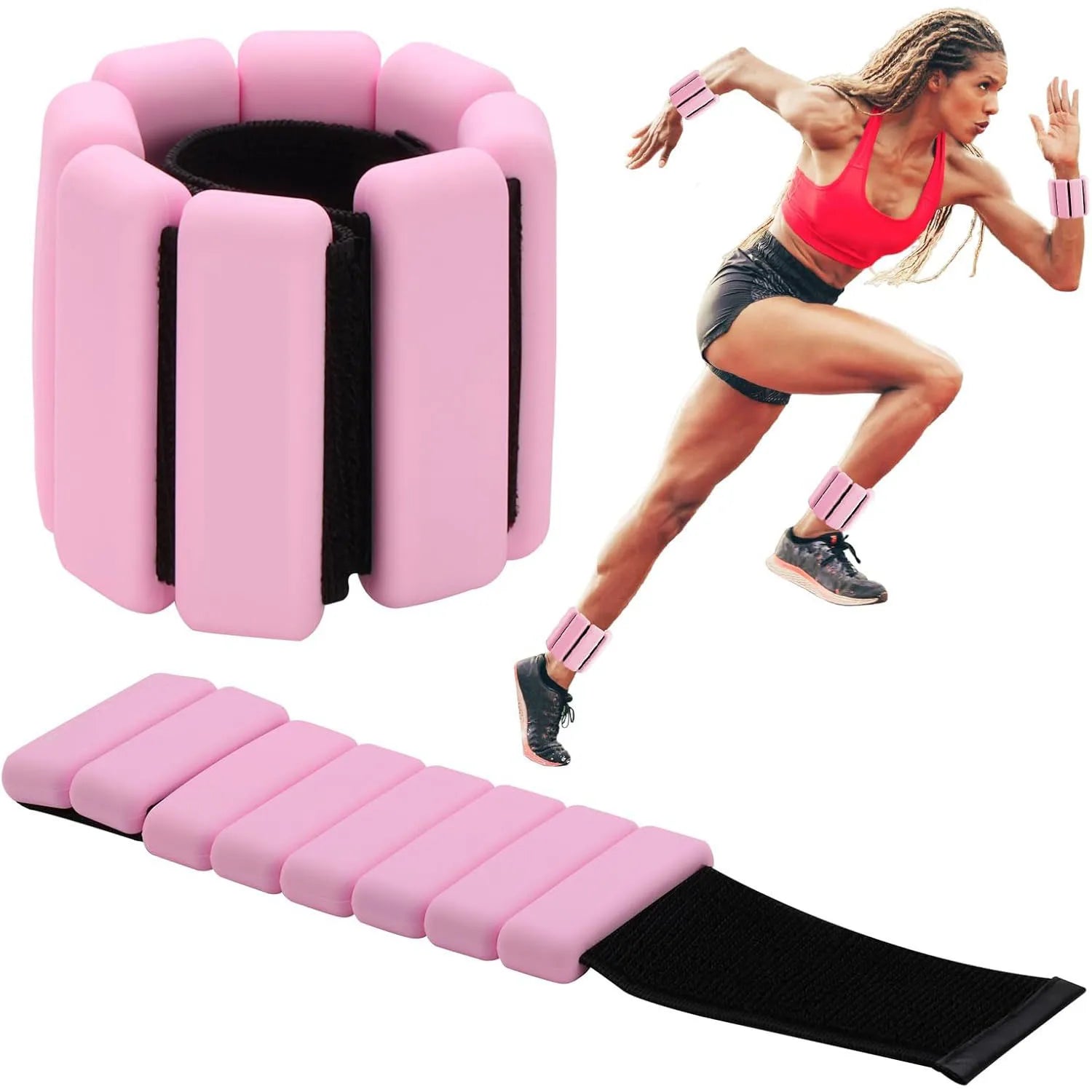 Adjustable Silicone Wrist & Ankle Weights for Workout Resistance