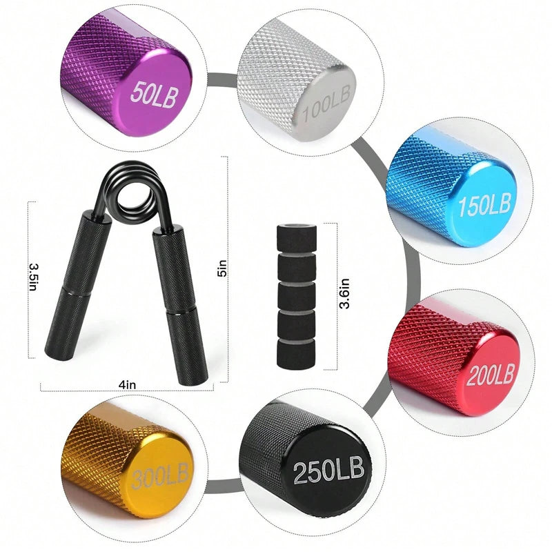 1PC Metal Hand Gripper 50LB-300LB Strengthener for Grip, Wrist, Arms