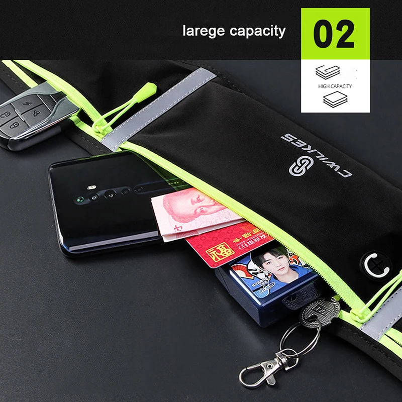  Waterproof Sports Fanny Pack for Women & Men, Gym, Running