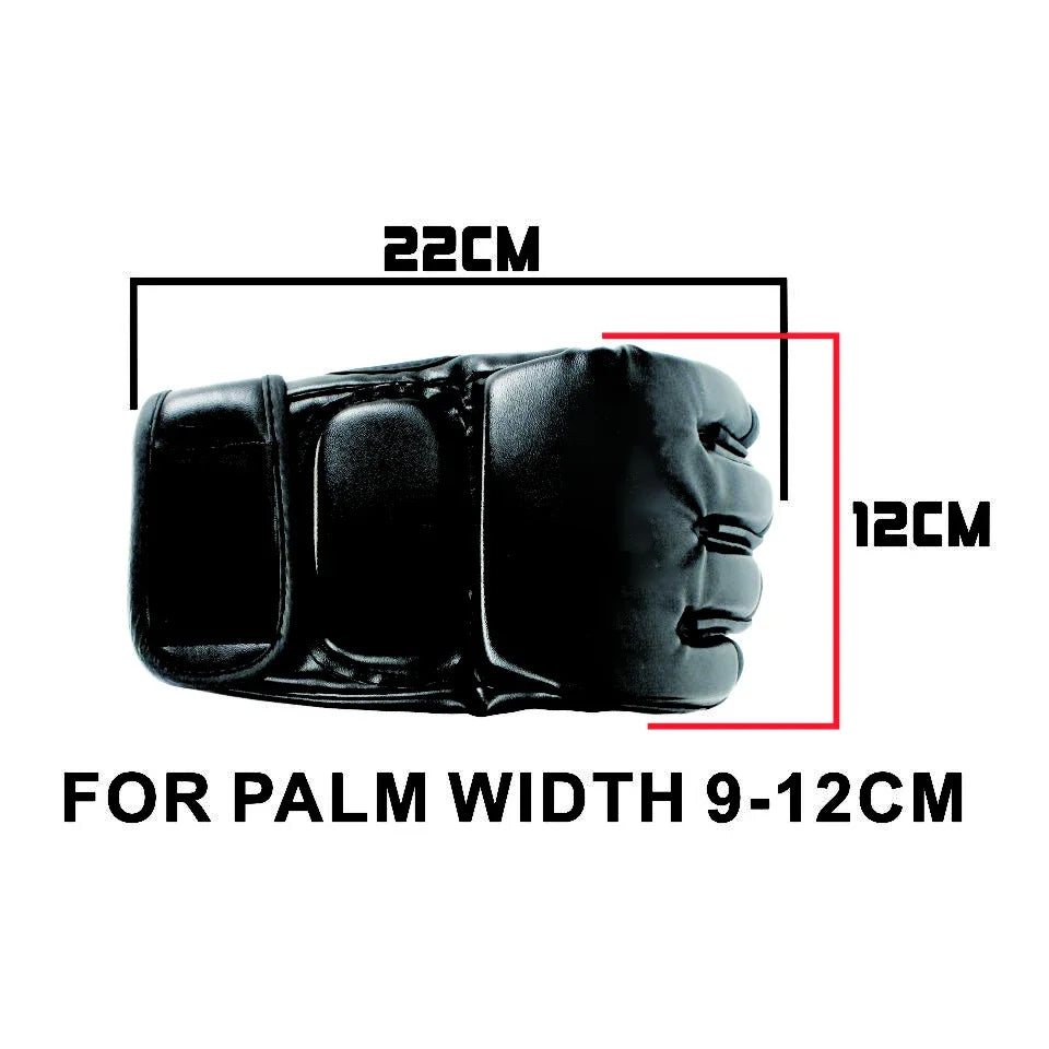 Black MMA Half-Finger Gloves for Men | Tiger Muay Thai Boxing Pads