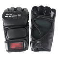 Black MMA Half-Finger Gloves for Men | Tiger Muay Thai Boxing Pads