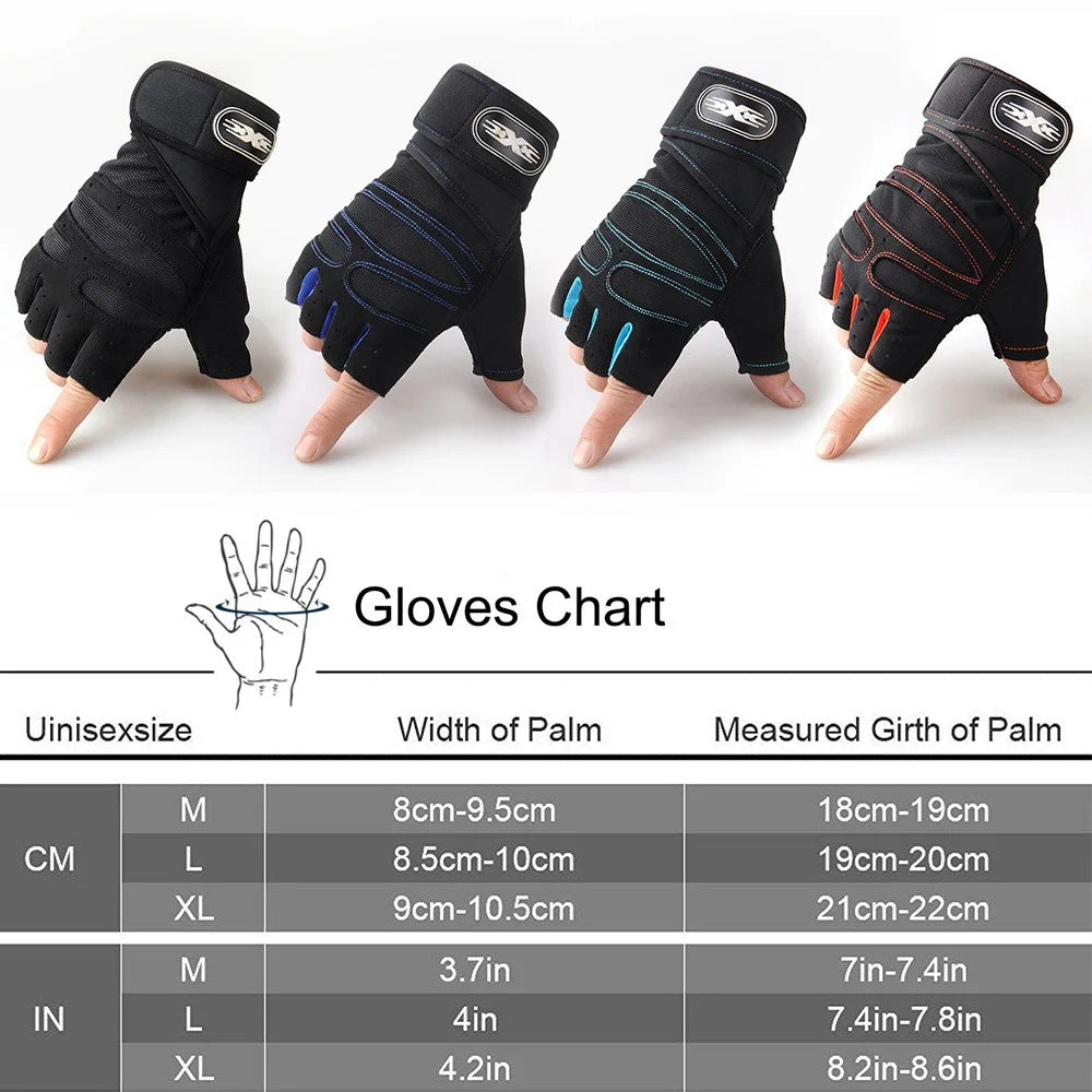 Weight Lifting Gloves for Men/Women with Wrist Wrap & Half Finger