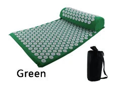 Yoga Massage Mat with Pillow for Stress Relief & Back Pain