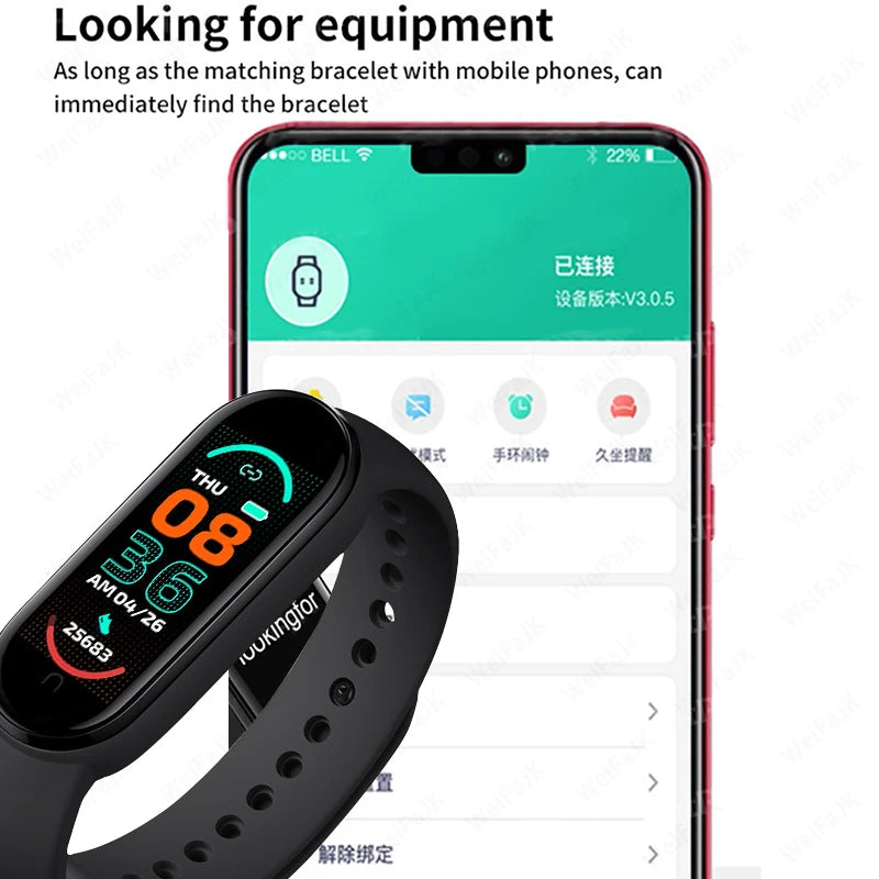 Smart Fitness Band Tracker Heart Rate Blood Pressure Waterproof