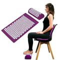 Yoga Massage Mat with Pillow for Stress Relief & Back Pain