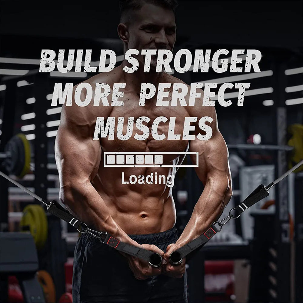 Heavy Duty D-Ring Gym Handles for Cable Machine & Bands