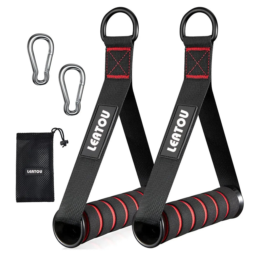 Heavy Duty D-Ring Gym Handles for Cable Machine & Bands
