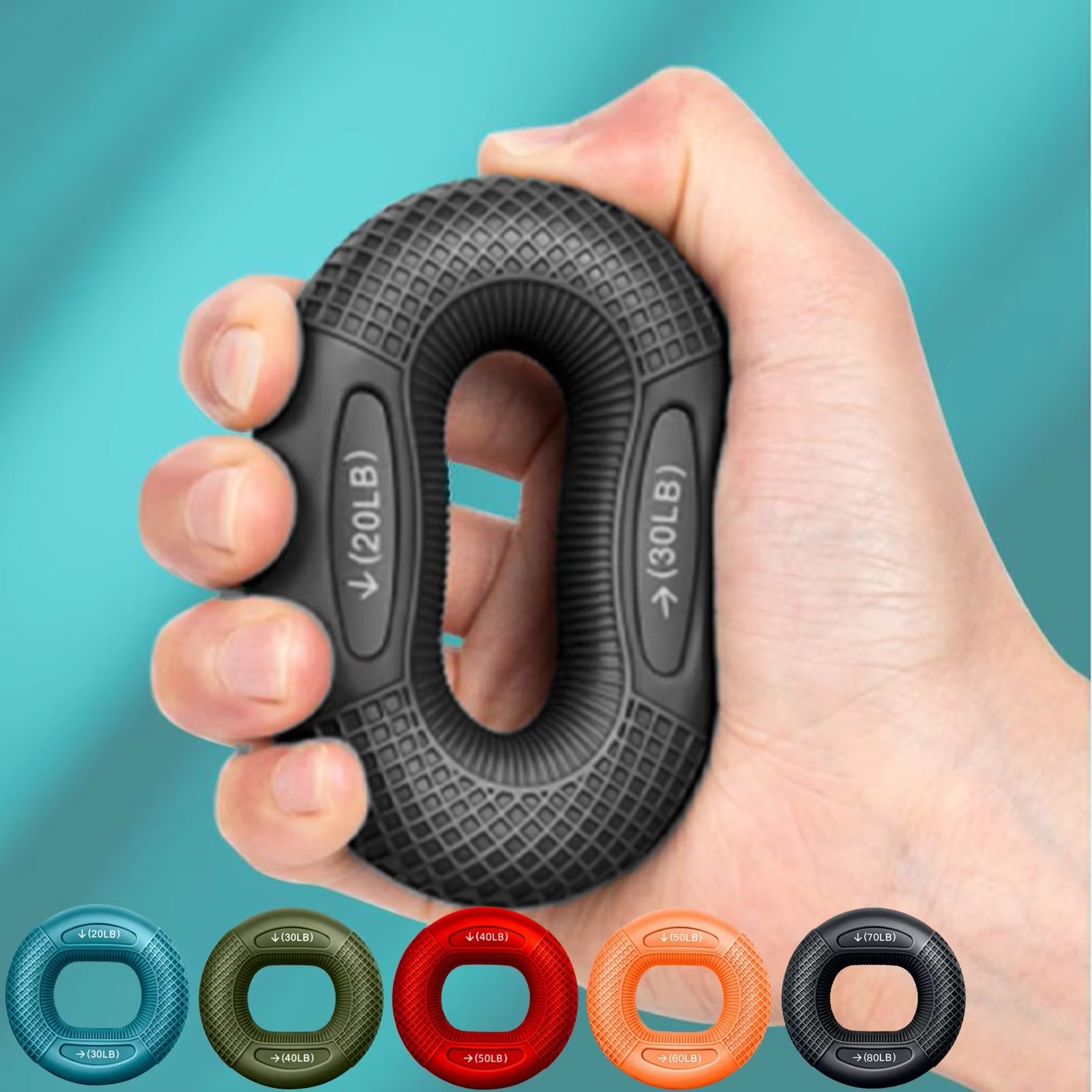 Silicone Finger Gripper Ring Hand Strengthener Wrist Trainer