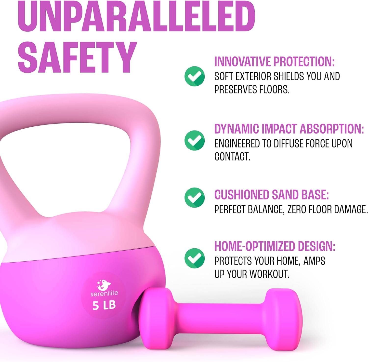 Soft Kettle Bell Sets for Women & Men, Safe Strength Training Kettlebells