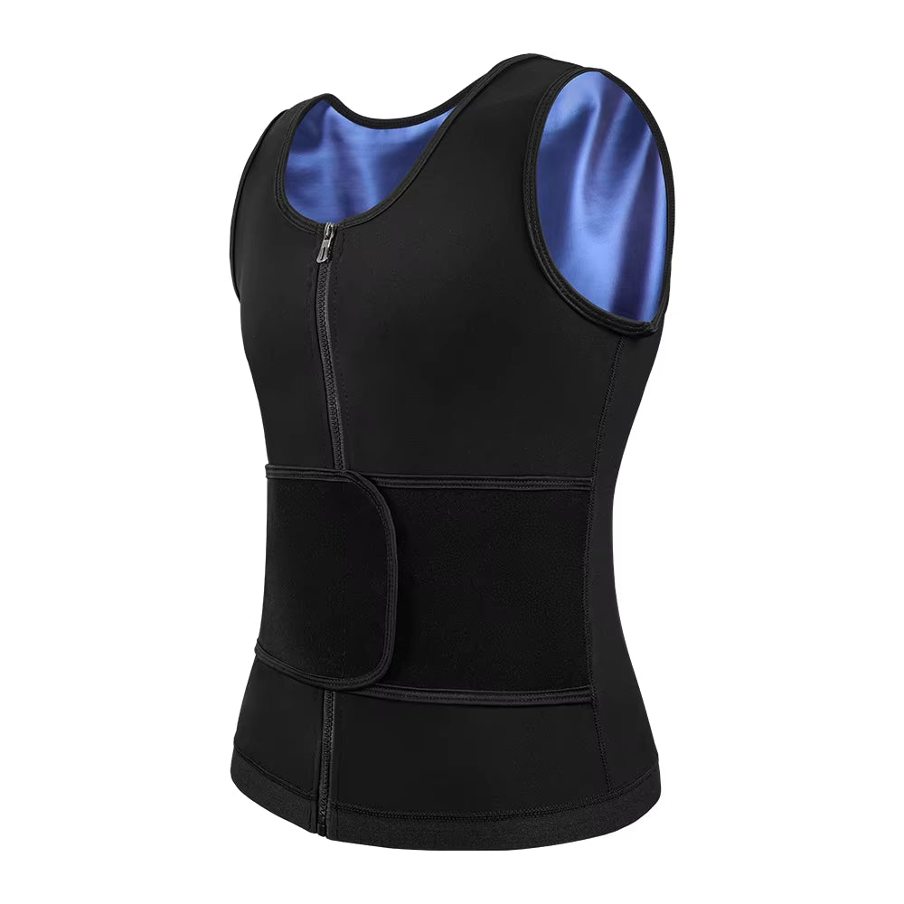 2-in-1 Neoprene Sweat Vest for Men, Adjustable Waist Trainer