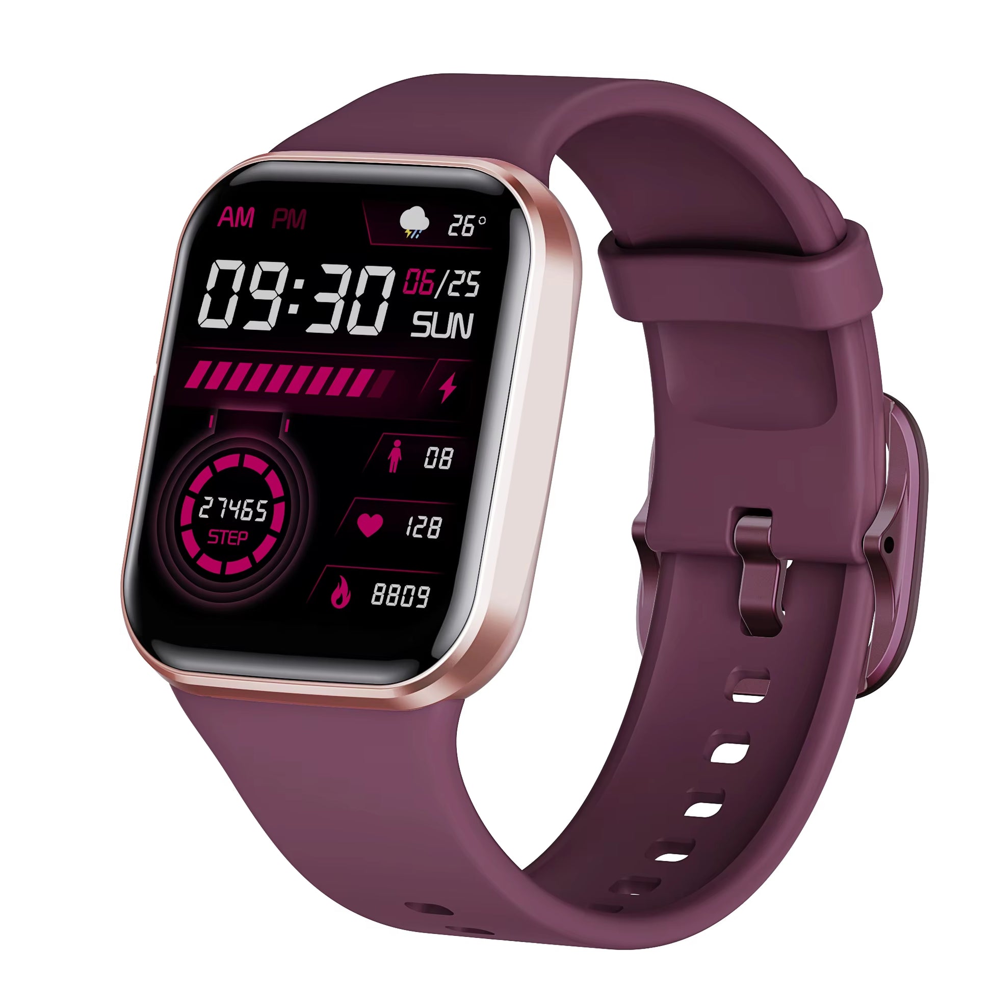 Smartwatch Men Women Fitness Monitor Waterproof Sport Band