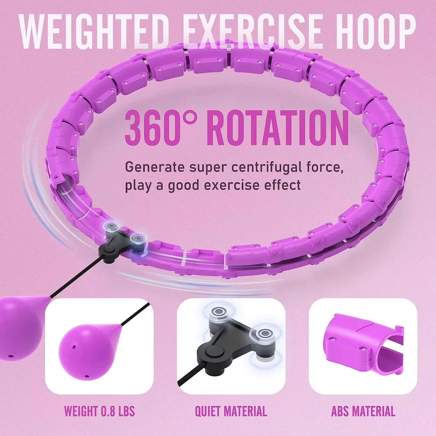 Smart Sport Hoop: Adjustable Weighted Exercise Hoop for Adults